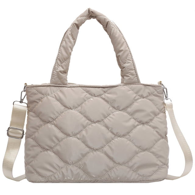 Bolso Bandolera Hugtrwg Algodón y Nailon Beige para Mujer