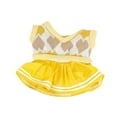 thumbnail image 5 of Rushawy 2 Pieces 20cm Doll Clothes Set Dress up Doll Clothing for Dolls Age 5-7 8-10 Yellow, 5 of 9
