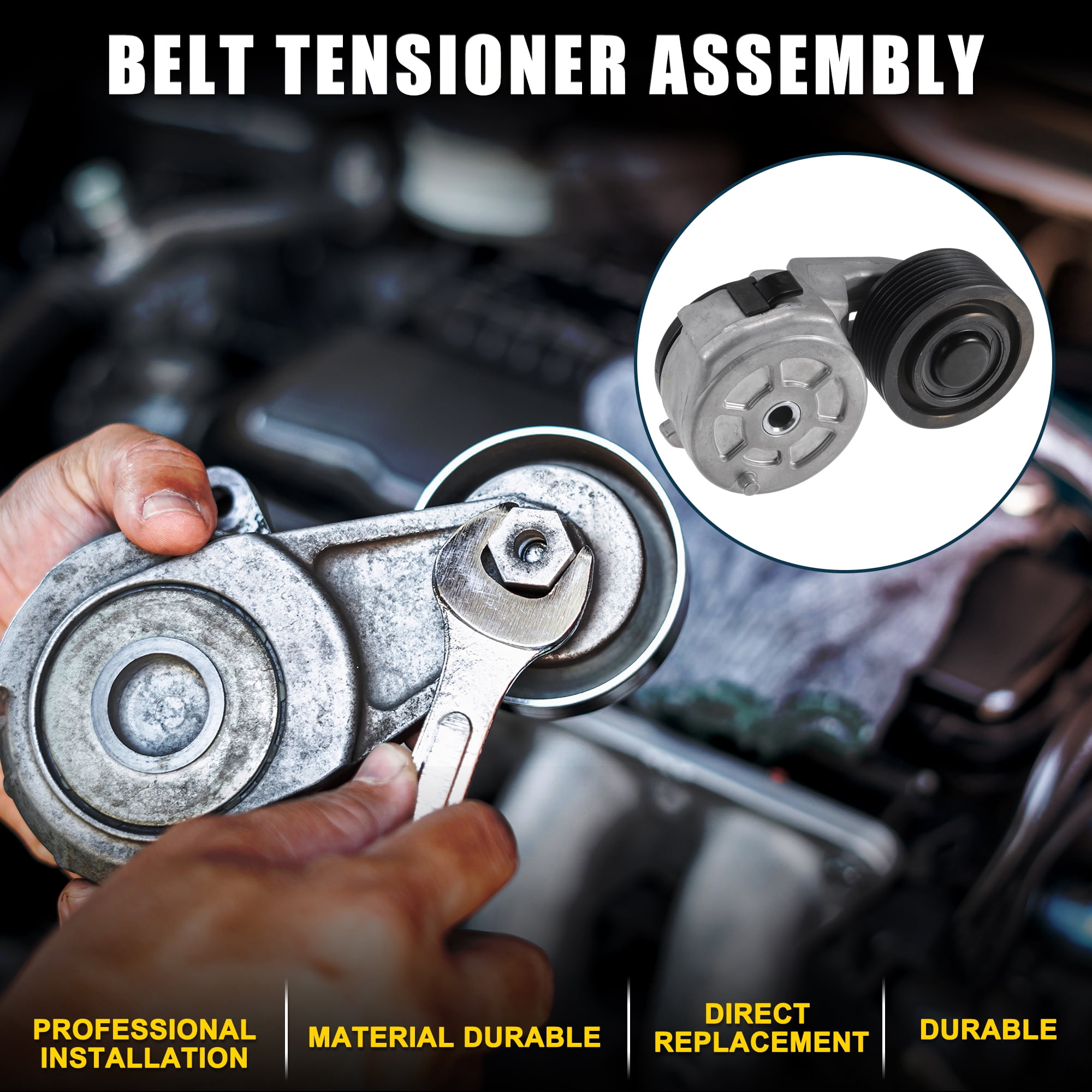 Belt Tensioner Assembly Durable No.3936213 Inner Truck Accessory Drive Belt Tensioner Silver Tone
