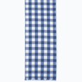 thumbnail image 2 of Contemporary Home Living 72" Navy Blue and White Checkered Rectangular Table Runner with Fringes, 2 of 2