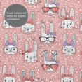 thumbnail image 3 of Honeii Girl Rabbit Print Shower Curtain 72x72in,Bathroom Curtain,Waterproof Fabric Shower Curtain Set with Hooks, 3 of 5