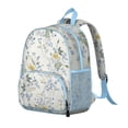 thumbnail image 2 of Floral and Hummingbird Illustration Students Backpack - Vintage Watercolor Floral Pattern with Durable Construction, Lightweight and Waterproof, 2 of 6