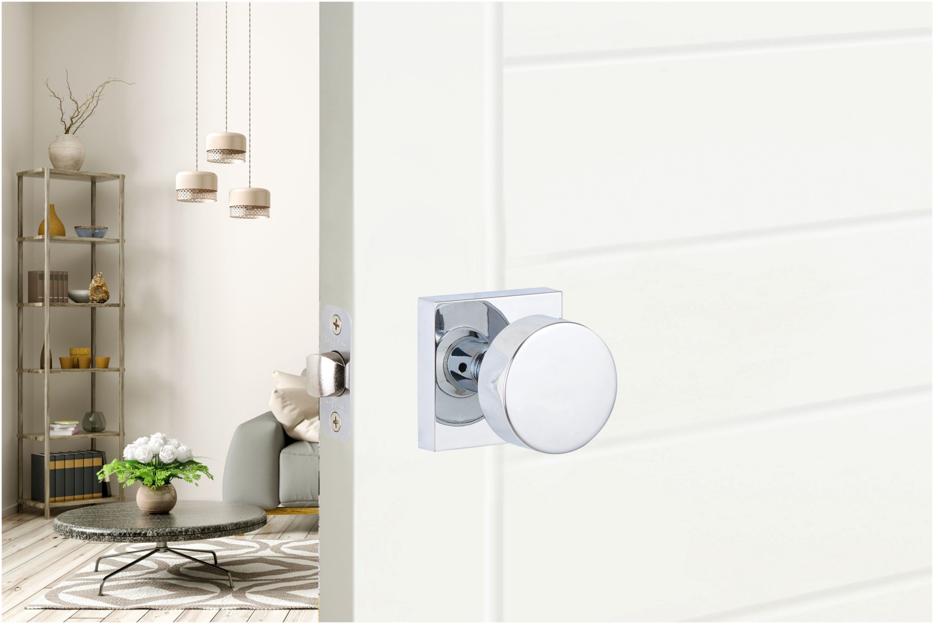Sure-Loc ZH102-SQ 26 Zurich Privacy Door Knob Set - Chrome