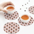 thumbnail image 3 of KLL Drink Coasters Set Round Shape of 4,PU Leather Absorbent Coasters Set Decorative Coffee Cup Coasters Housewarming Gift for Home Decor-German Shepherd Dog, 3 of 5