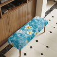 thumbnail image 3 of XYZCANDO Stain Resistant Bench Covers, Plumeria Water Pattern Polyester Spandex Light Dining Bench Covers for Bedroom Living Room, 3 of 9