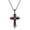 Purple, variant on Octagon Crystal Cross Pendant Necklace 18