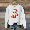 thumbnail image 2 of Buigttklop Christmas Sweatshirts for Women Kawaii 3D Santa Claus Sweatshirt Funny Gifts Long Sleeve Crewneck Cute Graphic Tops, 2 of 4