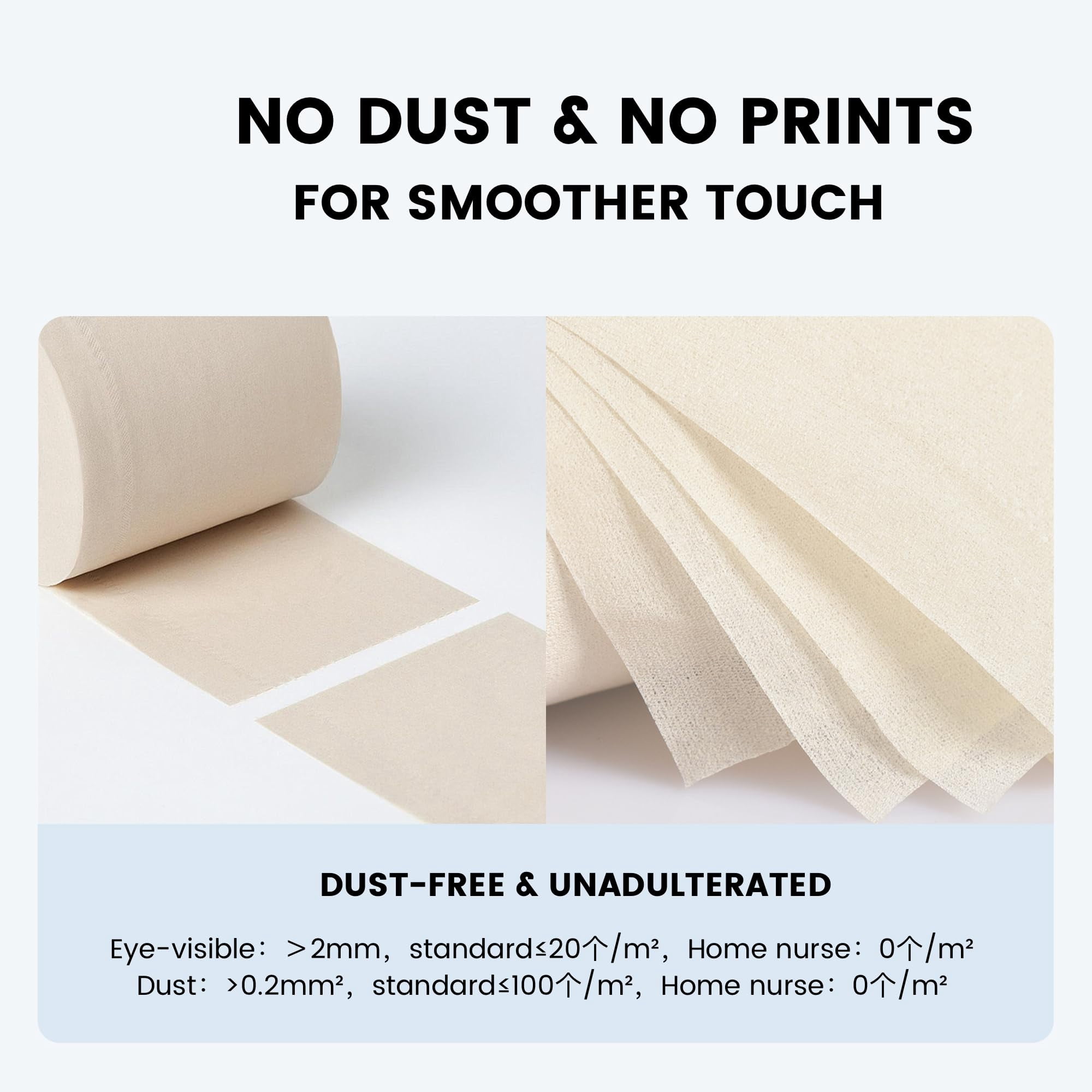 Eco-Friendly 4-Ply, Ultra Absorbent, Unbleached, Bamboo Toilet Paper Bulk 48 Rolls, Unbleached, Septic Safe