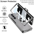 thumbnail image 4 of Compatible with Samsung Galaxy Z Fold 5 Case with Ring Holder 360°Rotate,Ultra-Thin Slim Shockproof Scratch Resistent Kickstand Ring Stand Cover Case for Samsung Galaxy Z Fold 5 5G Grey, 4 of 14