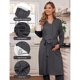 thumbnail image 5 of Ekouaer Nursing Pajamas Maternity Robe Set 3 Pieces Postpartum Maternity Pajama Set Pregnancy Breastfeeding Pj, 5 of 6