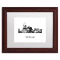 thumbnail image 2 of Trademark Fine Art 'Durham NC Skyline WB-BW' Canvas Art by Marlene Watson, White Matte, Wood Frame, 2 of 4