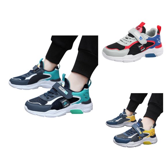 SGMVNU Boys Girls Shoes Kids Tennis Athletic Running Walking Lightweight Sneakers for Children Blue Size 35