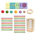 thumbnail image 1 of Juego de mesa de madera, juego Montessori, juego clásico y de apilamiento, juego de palos de madera de colores para niños, regalo de cumpleaños, 1 of 9