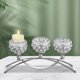 thumbnail image 4 of Candelabro de cristal de estilo europeo de 3 brazos para bodas y Navidad. Plata, 4 of 7