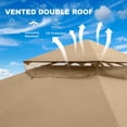 thumbnail image 2 of INTER HUT 13x11 Metal Patio Gazebo, Outdoor Gazebo Canopy Tent for Backyard with Mesh Privacy Curtains, 2 of 8