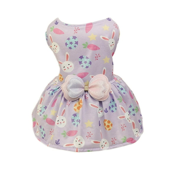 Deeceymbur Easter Dog Clothes Large Pet Dress Summer Wear Cute Bunny Outfit for Dogs Soft and Cozy Home Costume