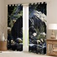 thumbnail image 2 of Castle Fairy Jungle Animal Bear Blackout Curtains Set of 2 (52x84 Each) for Female Men Adults,Mountain Woodland Wildlife Window Curtains,Lake River Life Curtains and Drapes,Ultra Soft Home Decor, 2 of 6