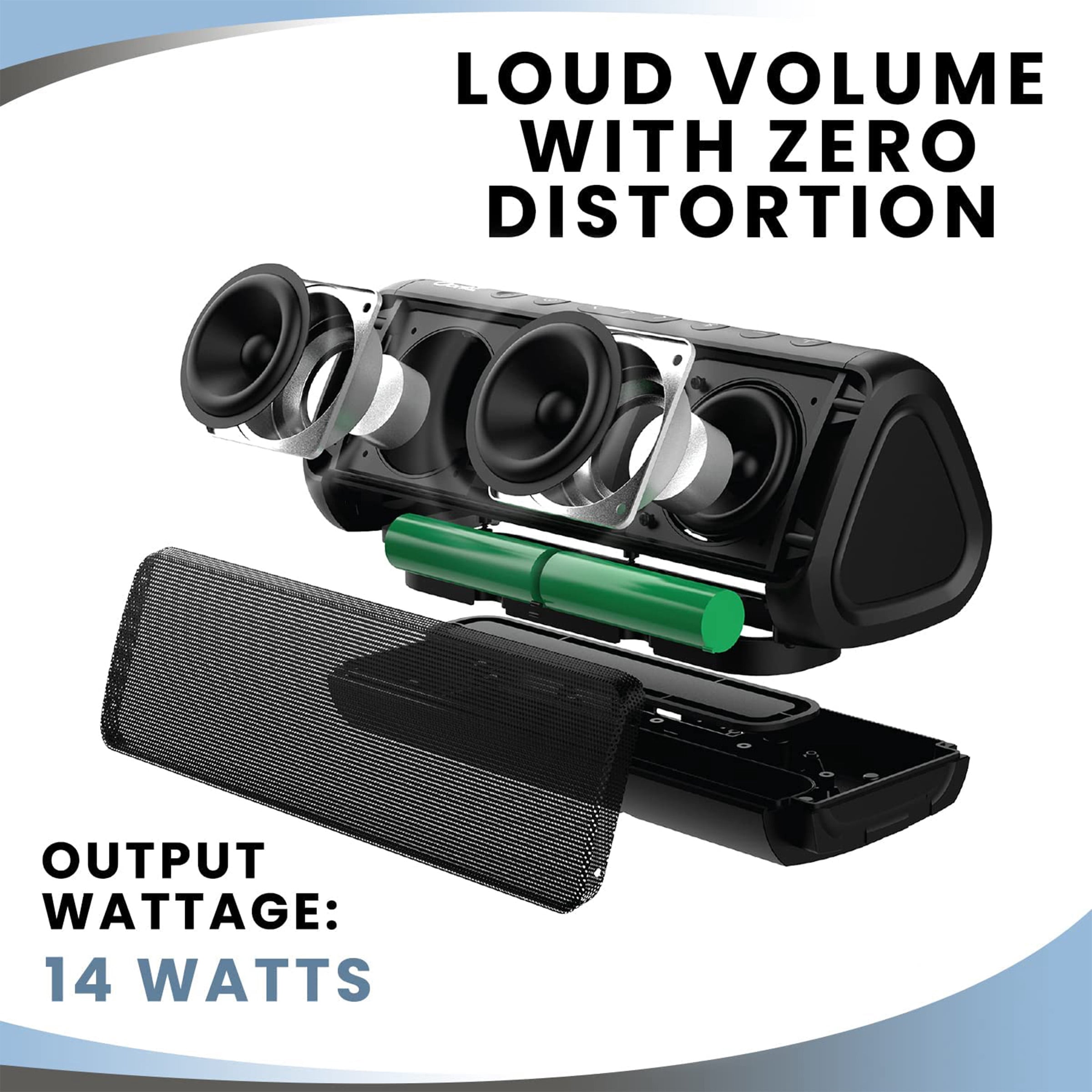 Oontz Angle 3 ULTRA Bluetooth Speaker 2-Pack - Waterproof Speakers, Black