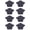 Gray Blue-8PCS, variant on Suede Heel Grips, Anti‑Slip, Anti‑Wear, Soft Sponge, 8PCS, Thickness 0.28"