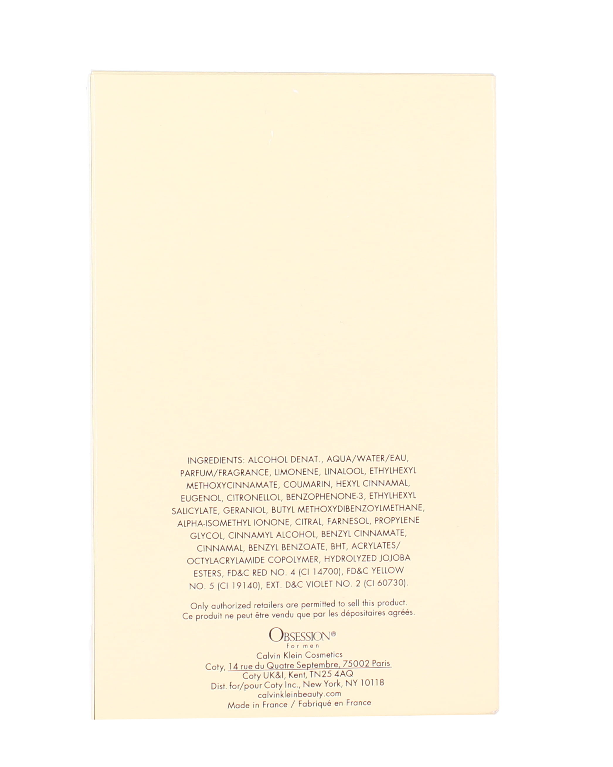Calvin Klein Obsession 4oz EDT Spray (M)