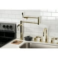 thumbnail image 2 of Kingston Brass KS4702CFL Century Deck Mount Pot Filler Faucet, Polished Brass, 2 of 9