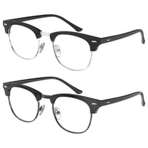 ANYLUV Blue Light Glasses for Women and Men,Advanced Computer Glasses,Semi Rimless Glasses(2 Packs)
