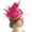 Pink, variant on Slccxzc Feather Fascinator Hat with Hair Clip Butterfly Mesh Net Veil Wedding Race Hairpin Bowler Hat Elegant Royal Ascot Floral Derby Hat for Women