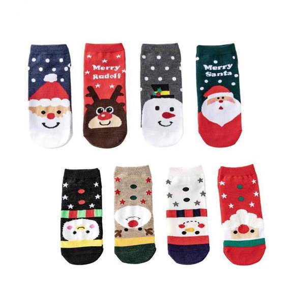 Yunhgft 8Pairs Novelty Low Crew Socks Short Sock /Spotted Background