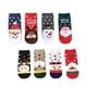 thumbnail image 1 of 8 Pares de Calcetines Cortos de Navidad con Diseño de Estrels Y Fondo Manchado, 1 of 9