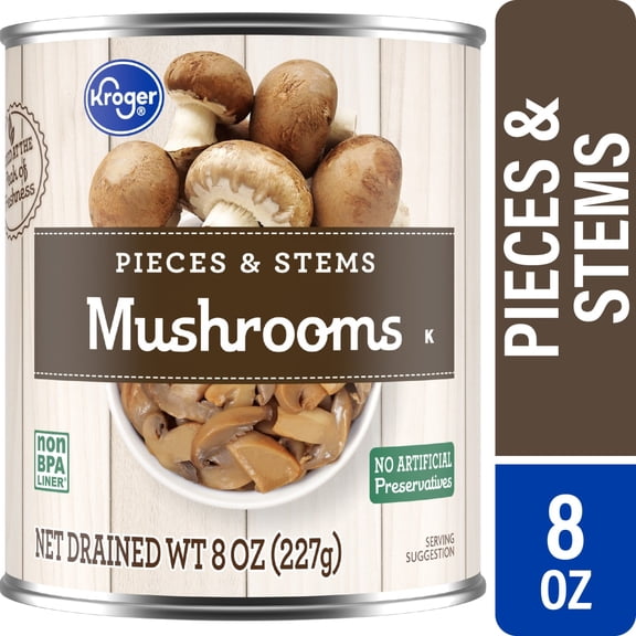 Kroger Mushrooms Pieces and Stems 8 oz - Pack of 1