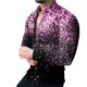 thumbnail image 1 of Camisas Hombre Manga Corta Moda tendencia solapa 3d impresión Casual Slim Fitting camisa de manga larga multicolor camisa para hombres (Pink, XXL), 1 of 4