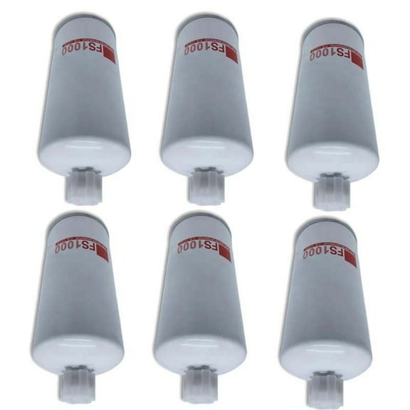 6PCS FS1000 Fuel Filter for Cummins 3329289 Fuel Water Separator Spin-On