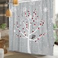 thumbnail image 5 of Winter Christmas Tree Shower Curtain Winter Holiday Bathroom Decor Xmas Pine Tree with Snowflakes Shower Curtain on Grey Bathroom Decor Waterproof Polyester Fabric with Hooks 72x72 Inch, 5 of 6