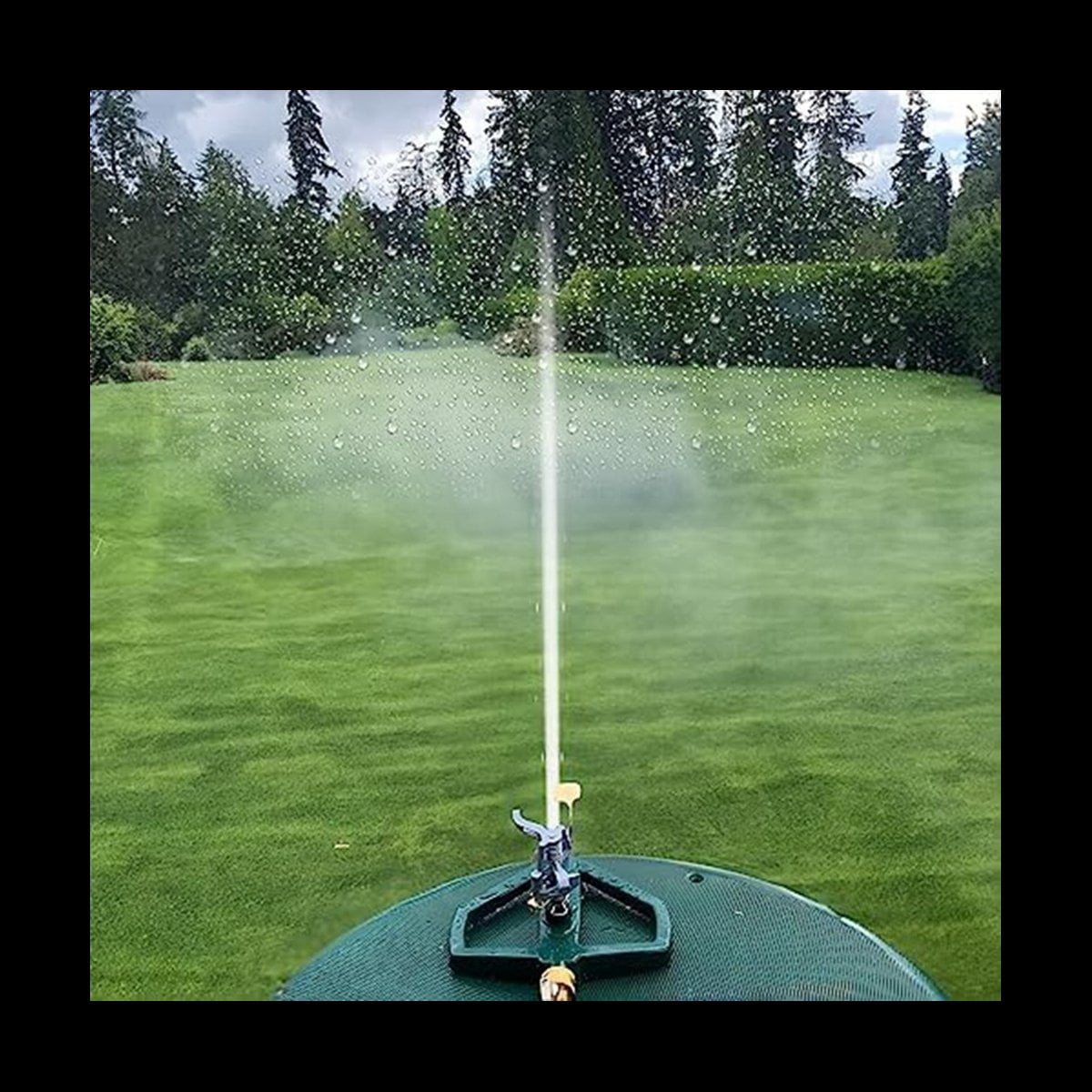 Impact Sprinkler with Base, Circular Sprinkler with Sprinkler Head, Garden Hose Sprinklers System for Lawn Yard Garden