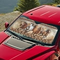 thumbnail image 4 of Jeiento Horse Aztec Car Sun Shade for Windshield Foldable Sunshade Front Window Cover Sun Visor Heat and UV Rays That Keeps Vehicle Cool Universal Vehicle Accessories, 4 of 7