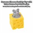 thumbnail image 3 of Squeeze Squishy Toy with Cute Mouse Pop-Out Design, 1-Pack, Yellow and Gray, for Relaxation and Fidgeting, Toy, 3 of 4