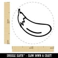 thumbnail image 2 of Eggplant Outline Self-Inking Rubber Stamp Ink Stamper - Lime Green Ink - Medium 1 Inch, 2 of 7