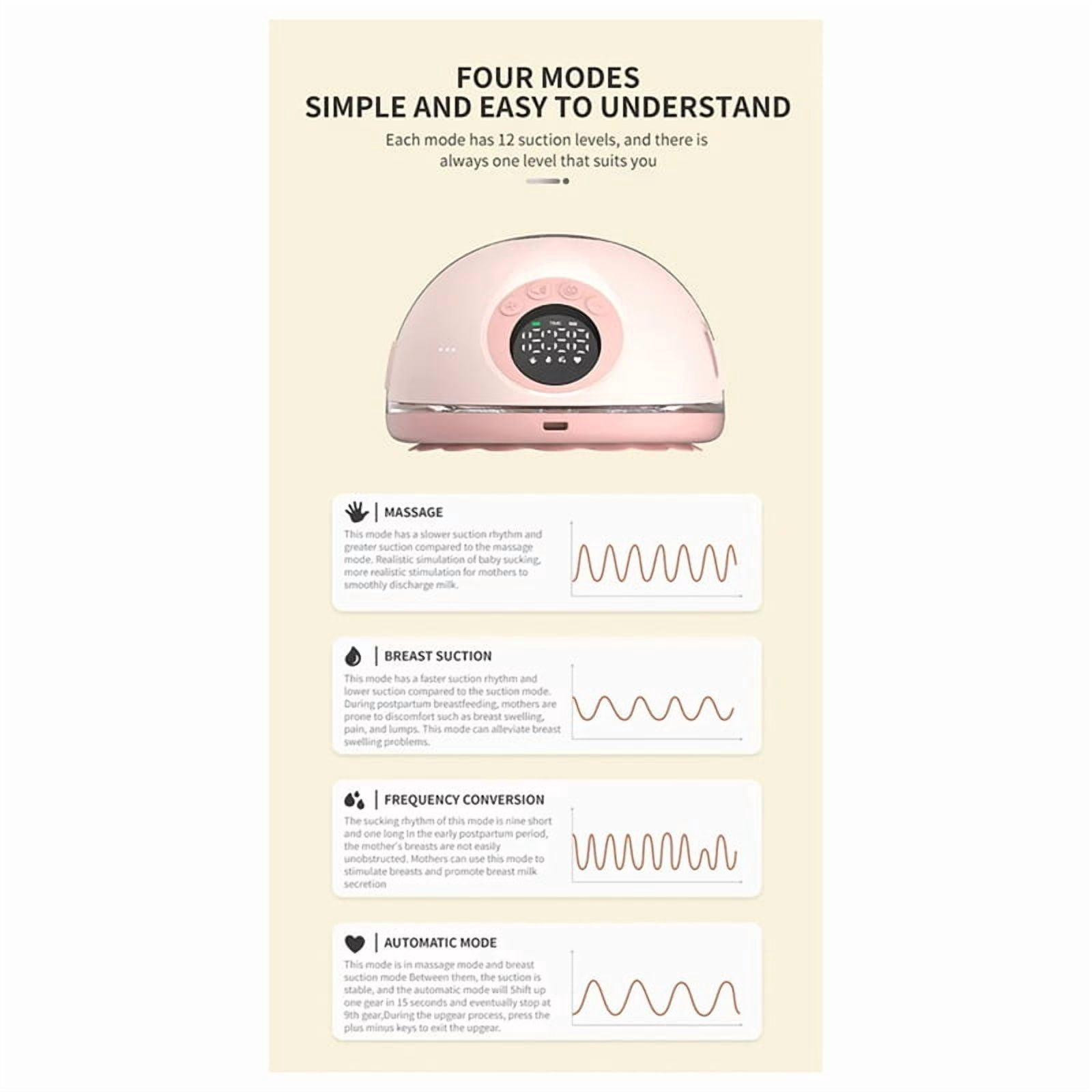 Wearable Wireless Bra Breast Pump with Cordless Bottle Design Wearable Silicone Flange Milk Manual Breast Pump