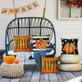 thumbnail image 4 of YeeJu Fall Throw Pillow Covers 20x20 Set of 4 Thanksgiving Pumpkin Pillow Covers Orange Black Autumn Pillow Case Halloween Cushion Covers Outdoor Sofa Couch Home Decorations 20 Inch, 4 of 6