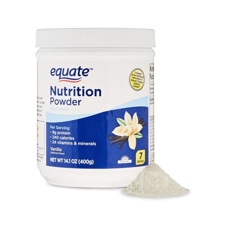 EQUATE ADULT NUTRITION POWDER, VANILLA, 14.1 OZ, 7 SERVINGS