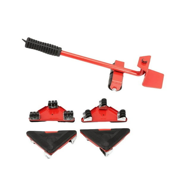 5PCS Heavy Duty Furniture Lifter Hand Tool Set Lifter Slides Wheel