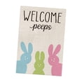 thumbnail image 1 of Happy Easter Garden Flags Banner Suministros de decoración Lino 11.81 pulgadas x 17.72 pulgadas Banner de bienvenida Conejo para DYNWAVEMX Bandera colgante al aire libre, 1 of 8