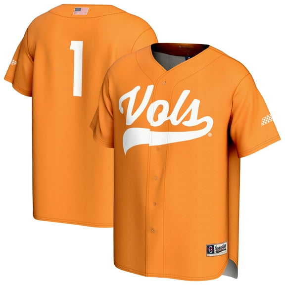 Unisex GameDay Greats #1 Tennessee Orange Tennessee Volunteers Lightweight Baseball Fashion Jersey