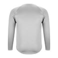thumbnail image 5 of USNSM Mens Solid Fitness Training Sunscreen Stretch Quick-Drying Long Sleeve T-Shirt Cotton Performance Athletic Round-Neck Top Shirts Gray XXL, 5 of 6