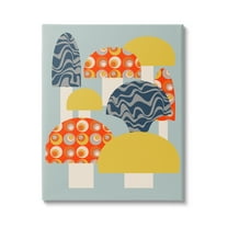Stupell Industries Fun Patterned Mushrooms Botanical & Floral Painting Gallery Wrapped Canvas Art Print Wall Art, 36 x 48