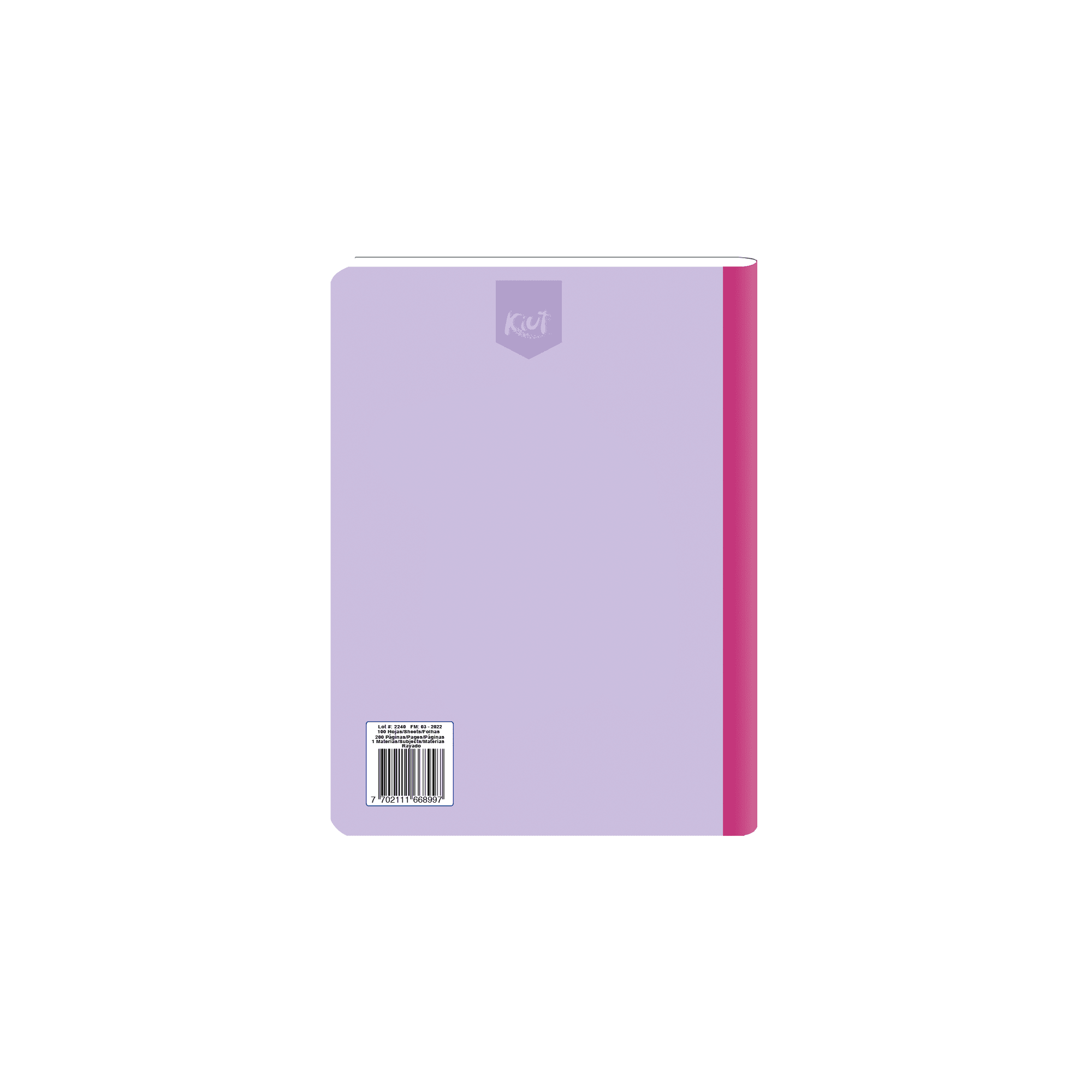 Norma Kiut Leather Small Wide Rule Composition Notebook 6.2" x 8.2" Multicolor 100 Sheets