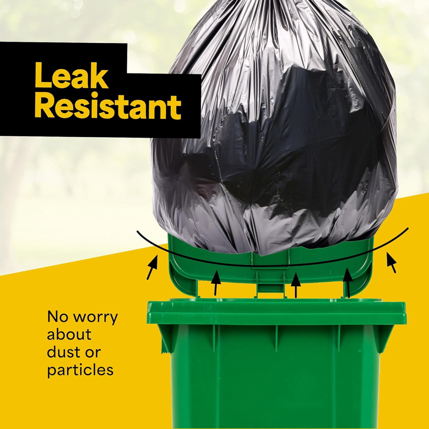 EconoHome 55-60 Gallon Contractor Garbage Bags - 3 Mil Extra Thick Heavy Duty Trash Bags for Construction, Lawn & Yard Cleanup, Demo & Commercial Use - Made in USA - Extra Large, 38x53" - 50-Count