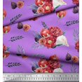 thumbnail image 3 of Soimoi Purple Rayon Fabric Fig,Pomegranate & Floral Printed Fabric 1 Yard 42 Inch Wide, 3 of 3
