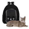 thumbnail image 3 of Mochila para mascotas para perros pequeños, medianos, gatos, , bolsa de transporte con ventilación, Negro Yuyangstore Transportín de viaje para mascotas, 3 of 8