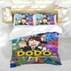 thumbnail image 5 of Dodo Conjunto de sábanas temático, trío de piezas, cómodo y amigable con la piel, diseño único, regalo de decoración para el hogar para familiares, amigos y fans, 90 cm * 190 cm, 5 of 6
